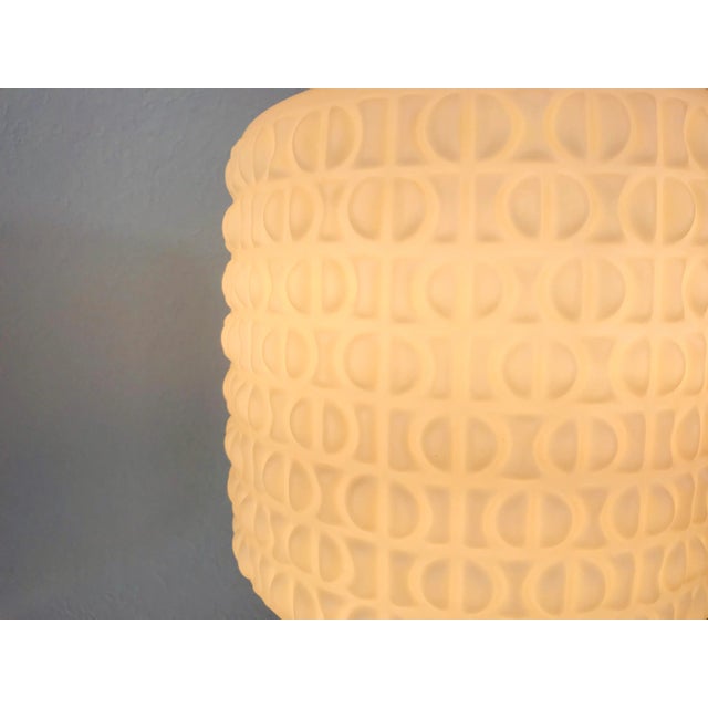 Large White Glass Pendant Lamp from Peill & Putzler, 1970s For Sale - Image 4 of 10