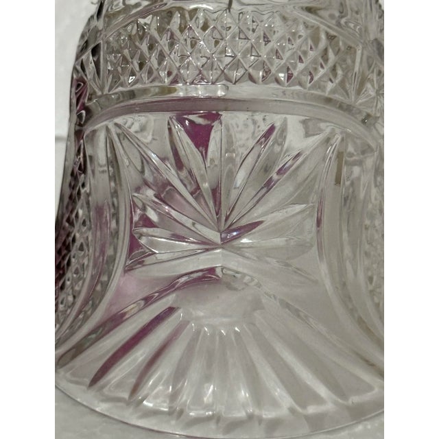 Mid 20th Century Vintage 20th Century Lead Crystal/ Bleikristall West Germany Red Flower Bell For Sale - Image 5 of 12