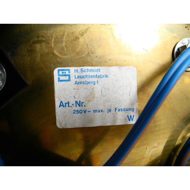 Postmodern Ceiling Lamp in Brass and Chrome from H. Schmidt Leuchtenfabrik, 1980s For Sale - Image 13 of 14