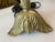 Vintage Table Lamp Gold Tone Traditional Hollywood Regency Decorative Table Lamp Vintage Lighting Floral Motif Damask Shade For Sale - Image 4 of 9