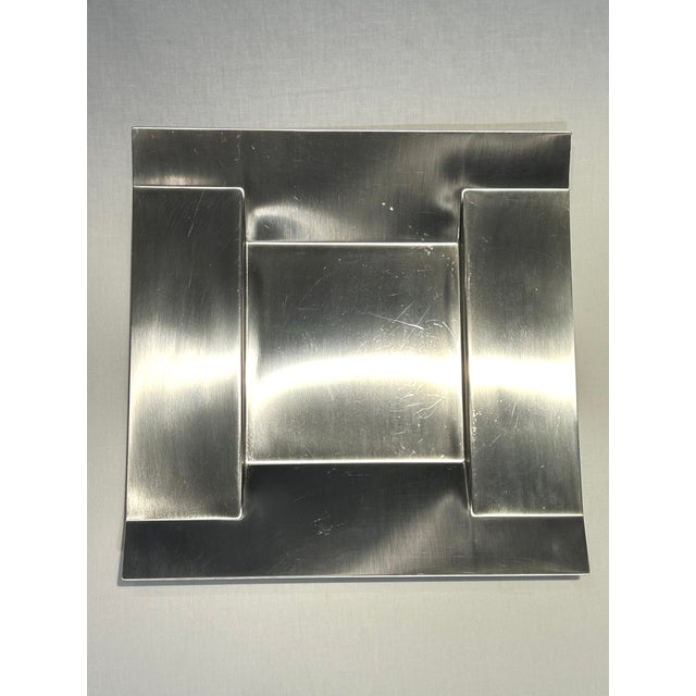 Metal Vintage Alessi Stainless Steel Platter For Sale - Image 7 of 14