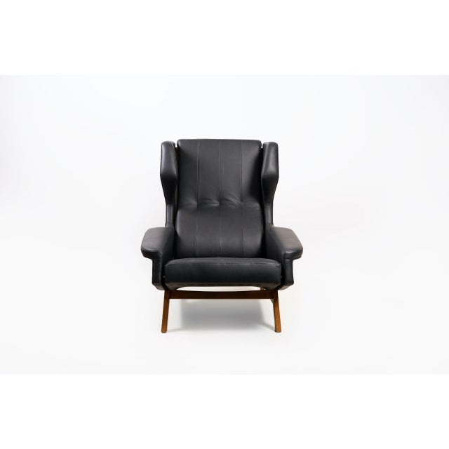1950s 877 Wingback Lounge Chair by Gianfranco Frattini for Cassina, 1950s For Sale - Image 5 of 12