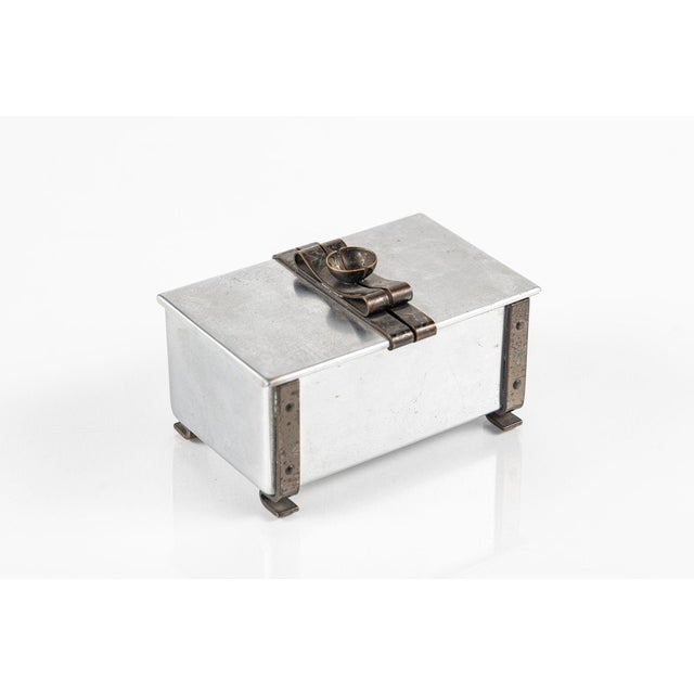 1930s Rare Antique Art Deco Chase & Revere Metal Cigarette Smoking Boxes For Sale - Image 10 of 18