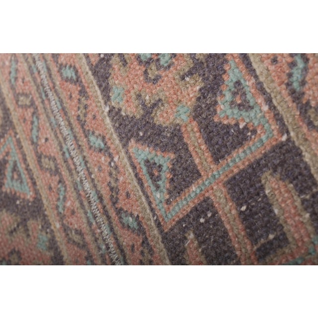 1960s Vintage Turkish Oushak Extra Long and Wide Runner - Stair Tread 1'10'' X 20'8'' For Sale - Image 4 of 10