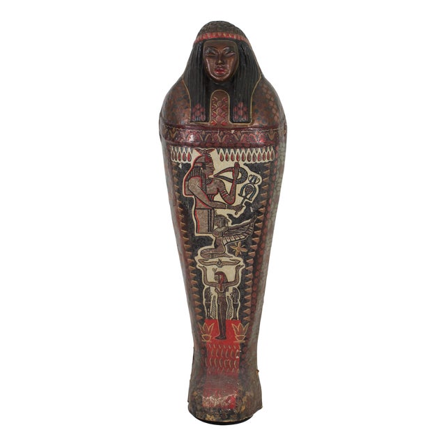 1st Half 20th Century Polychrome Theater Papier-Mâché Sarcophagus Cover, 1950s For Sale