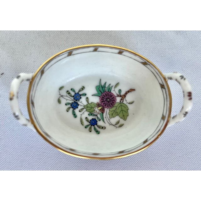 Vintage Herend Hungary Windsor Garden Porcelain Miniature Vase and Trinket Dish Set For Sale - Image 9 of 18