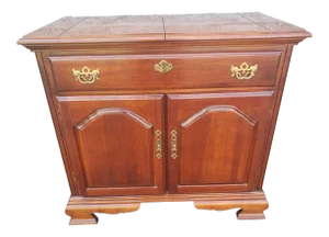 Vintage American Drew Solid Cherry Flop Top Buffet