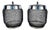 Glass and Metal Ice Bucket, 1970s, Set of 2 For Sale