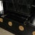 Rare James Mont Cabinet in Black Lacquer W/ Gilt Carved Handles For Sale - Image 10 of 12