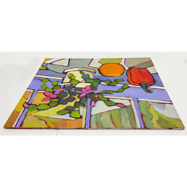 "The Fruit of Light" Contemporary Original Fauvist Still Life Oil