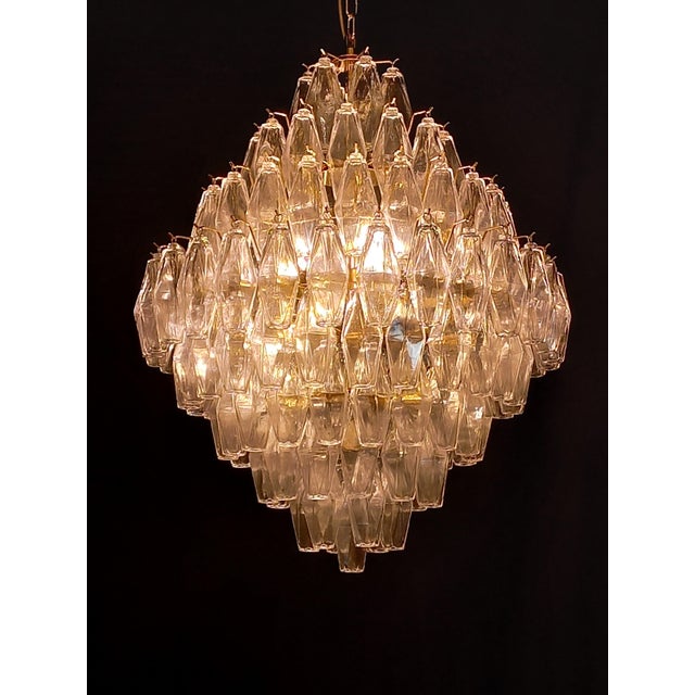 Chandelier with Crystal in Polyhedron Murano Glass, 1962 For Sale - Image 4 of 12