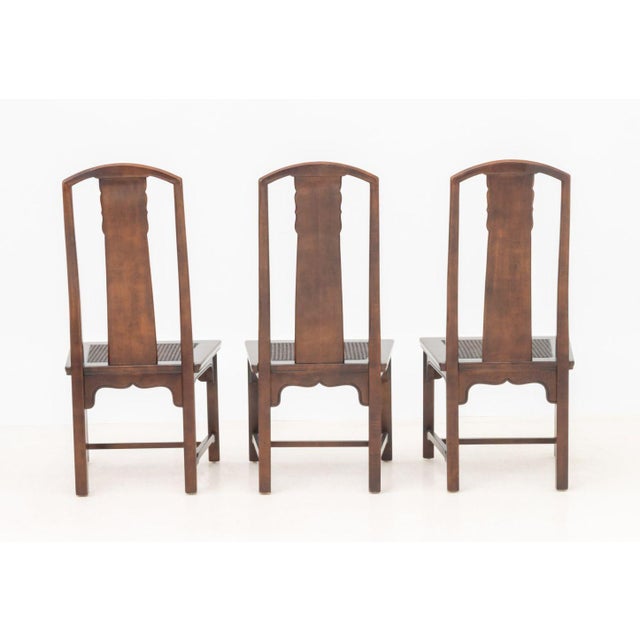 Brown Henredon Chinese Style Mahogany Dining Chairs, 8 For Sale - Image 8 of 18