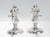 A fine pair of Danish Modern candelabra. In silver plate. Designed by the renowned silversmith Carl F Christiansen....