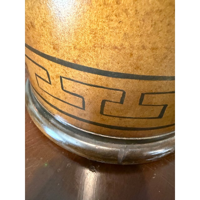 Camel Early 20th Century Chinoiserie Tole Tea Canister Table Lamp For Sale - Image 8 of 8
