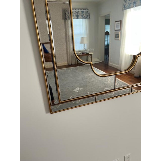 Modern 1990s Frosted Large Decorative Wall Mirror For Sale - Image 3 of 6
