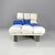 Textile Italian Postmodern Padded Blue and White Cubes Chaise Longue attributed to Arflex, 1990s For Sale - Image 7 of 18