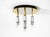 Original 1980s two-tone ceiling lamp by h. Schmidt leuchtenfabrik. the lamp is crafted from brass and chrome. features a...
