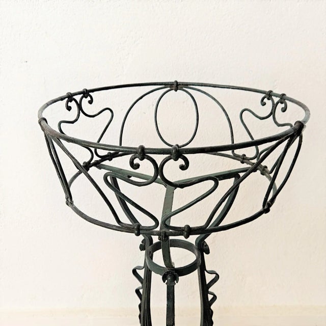Art Nouveau Flower Stand in Wrought Iron, 1890s For Sale - Image 3 of 7