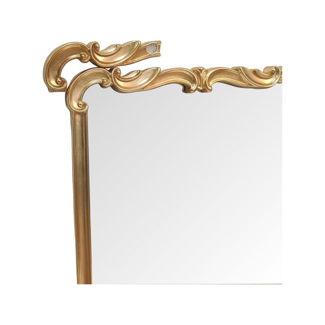 Glass Asbille Gold Wall Mirror For Sale - Image 7 of 11