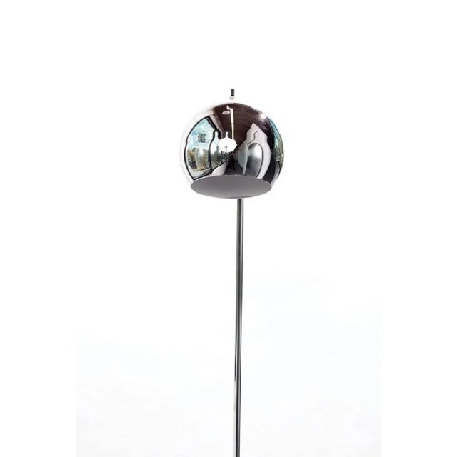 Silver Midcentury Chrome Articulating Orbit Sommeman Floor Lamp For Sale - Image 8 of 10
