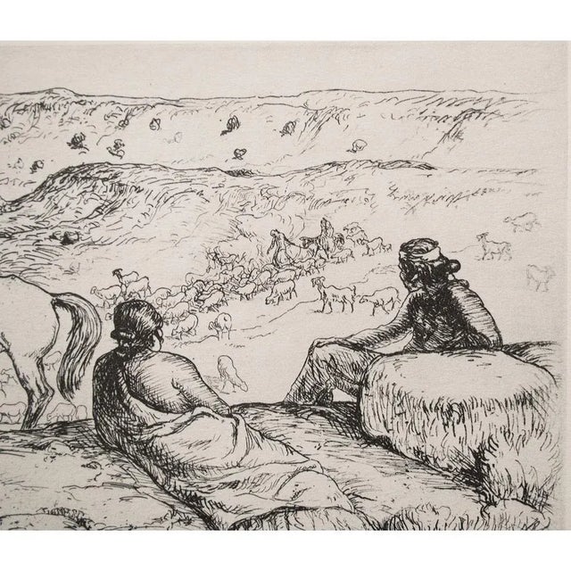 1930s 1939 After Mahonri Young "Three Navajos", Original Period Etching For Sale - Image 5 of 13