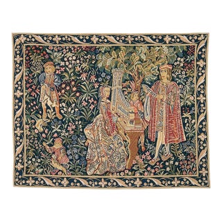 Lady at the Organ Loom Woven Tapestry - 62 X 81 Cm (2'1" X 2'8") - Requires Rod Size 2 For Sale