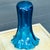 Mid-Century Modern Blue Ruffled Rim 14" Tall Blown Glass Vase For Sale In Philadelphia - Image 6 of 11