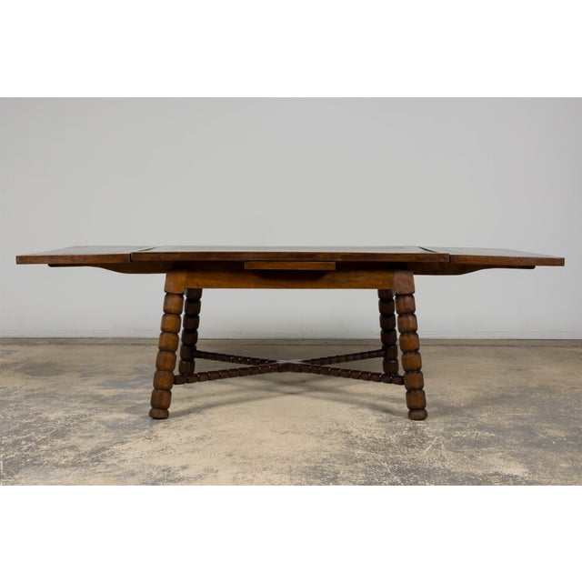 Late 19th Century Late 19th Century English Jacobean Style Walnut Extendable Dining Table For Sale - Image 5 of 18