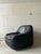 Italian Black Leather Lounge Chair, Italy, 1970s For Sale - Image 4 of 8