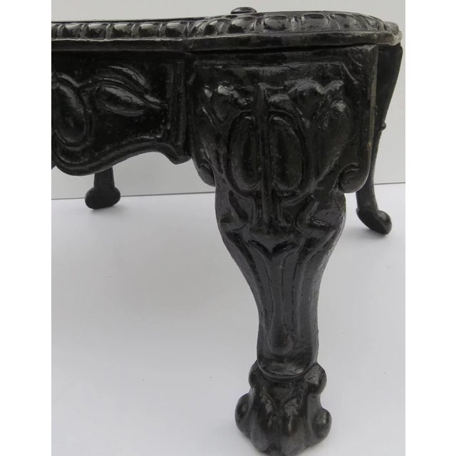 Mid-Century Modern Cast Iron Footman with Pierced Top Cabriole Legs c 1880 For Sale - Image 3 of 4