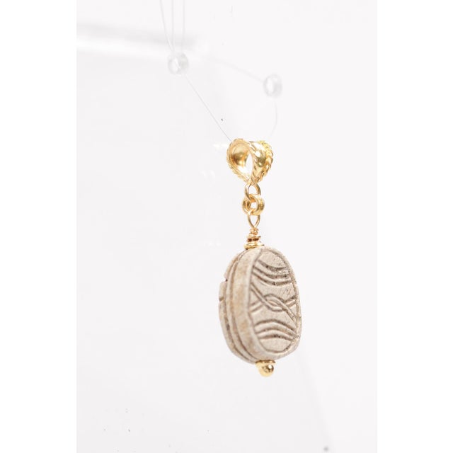Mediterranean Egyptian Scarab Pendant For Sale - Image 3 of 10