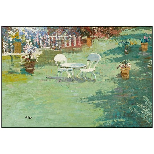 Modern Late 20th Century Garden Serenity, Ming Feng For Sale - Image 3 of 4