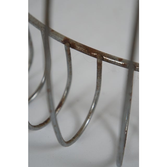 Chrome Mid-Century Modern Chrome Wire Bird Cage Swag Pendant Light For Sale - Image 8 of 12