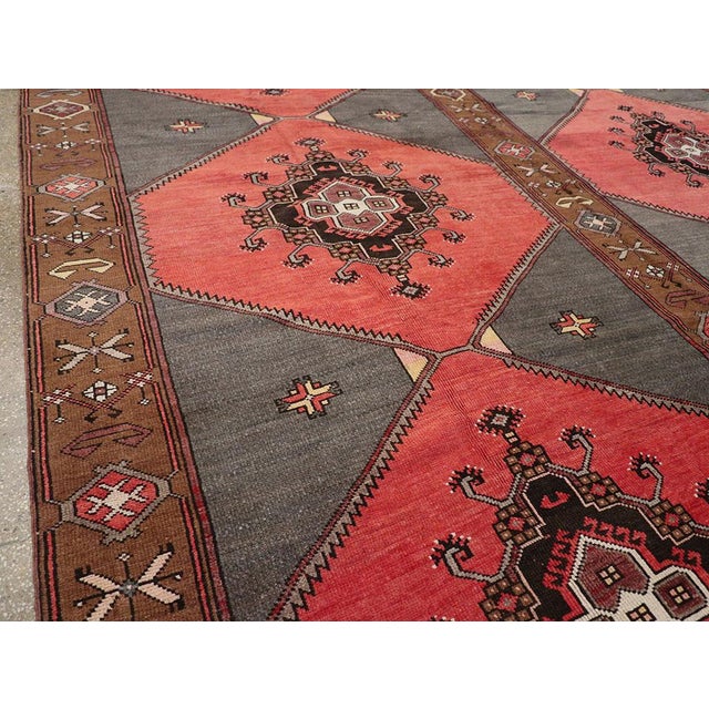 Mid 20th Century Galerie Shabab Collection Mid-20th Century Turkish Anatolian Room Size Carpet For Sale - Image 5 of 10