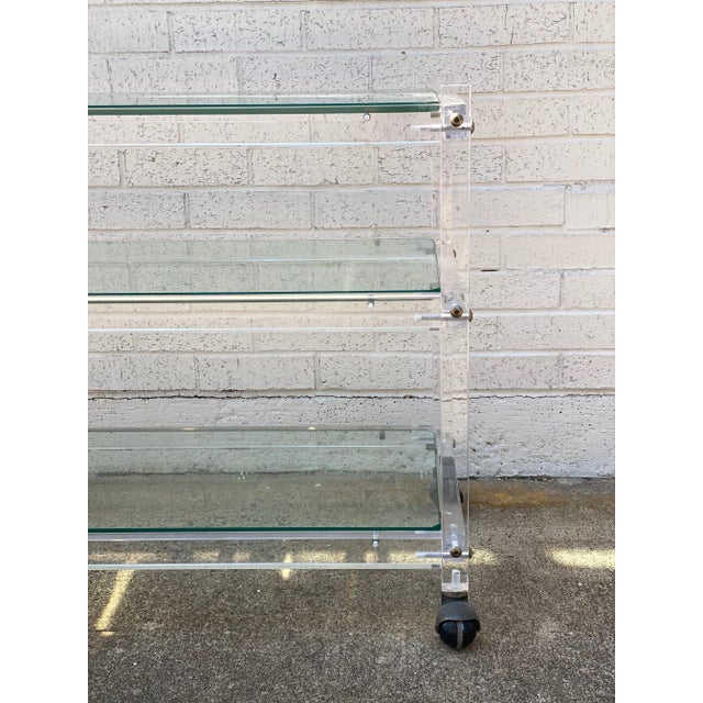 Vintage Acrylic Bar Cart For Sale In Little Rock - Image 6 of 9