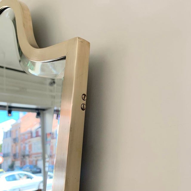 Mid-Century Modern Brass Mirror from Fontana Arte, 1950s For Sale - Image 9 of 13