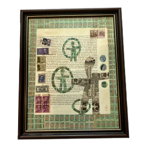 Contemporary Original Wayne Cunningham Abstract Collage Signed