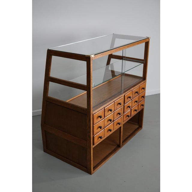 Spanish Beech and Oak Haberdashery Cabinet or Shop Counter, 1950s For Sale - Image 11 of 18