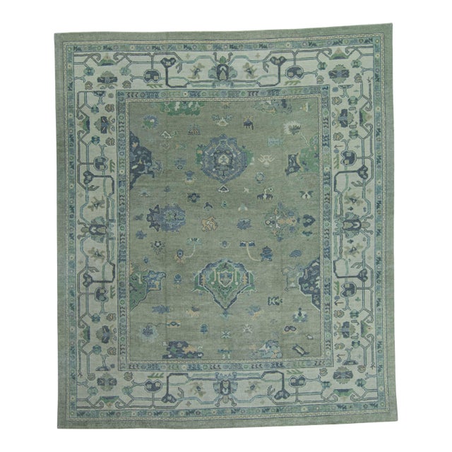 Turkish Oushak Rug 12'2" x 14'4" #19039 For Sale