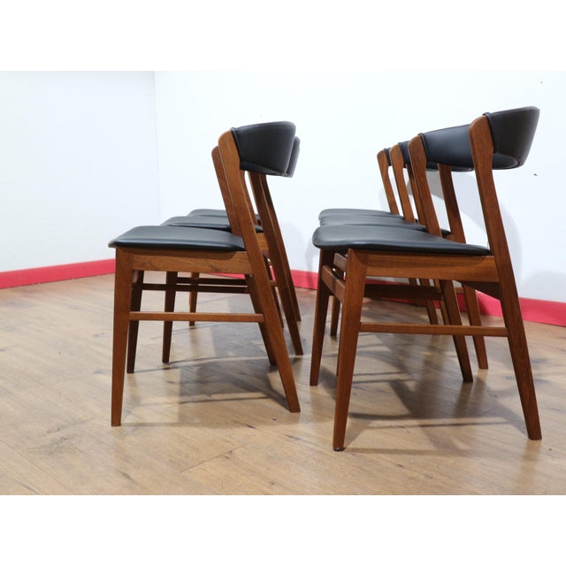 Mid-Century Modern Mid Century Modern Vintage Teak Danish Dining Chairs X 6 For Sale - Image 3 of 15