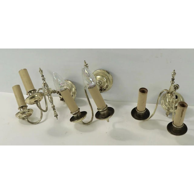 1920s Silver Plate Sconces-Set of 3 For Sale - Image 13 of 13