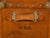 English Turn of the Century Leather Trunk with Brass Accents and Monogram, 1900s For Sale - Image 4 of 12