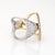 80s Vintage Diamond Ring Sculptural Bypass Sz 8.5 Cocktail Band Fine Jewelry For Sale - Image 4 of 6