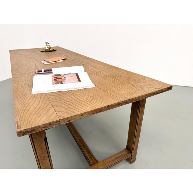 Vintage Farmhouse Dining Table in Oak, 1970s For Sale - Image 18 of 18