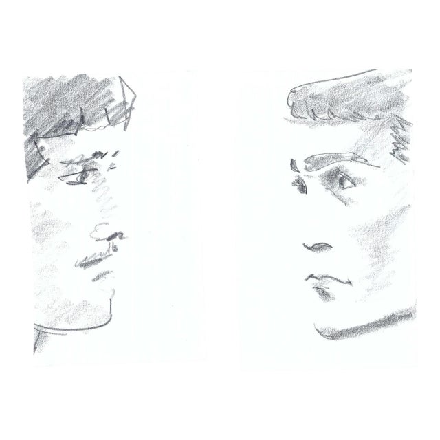 Pair of Portraits of Men on Profile For Sale