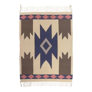 Vintage Indian Dhurrie Rug, 09'02 X 12'01 For Sale