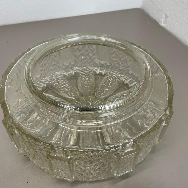 Textured Glass Wall or Ceiling Lights attributed to Hillebrand Leuchten, 1970s, Set of 2 For Sale - Image 10 of 18