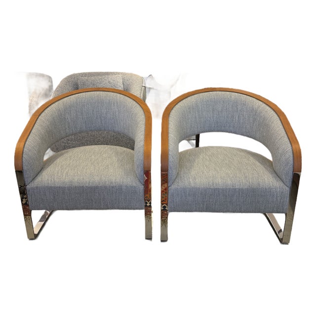 Custom Italian Blohm & Voss in Collaboration With Zaha Hadid Architects Solid Luxury Yacht Chairs a Pair For Sale