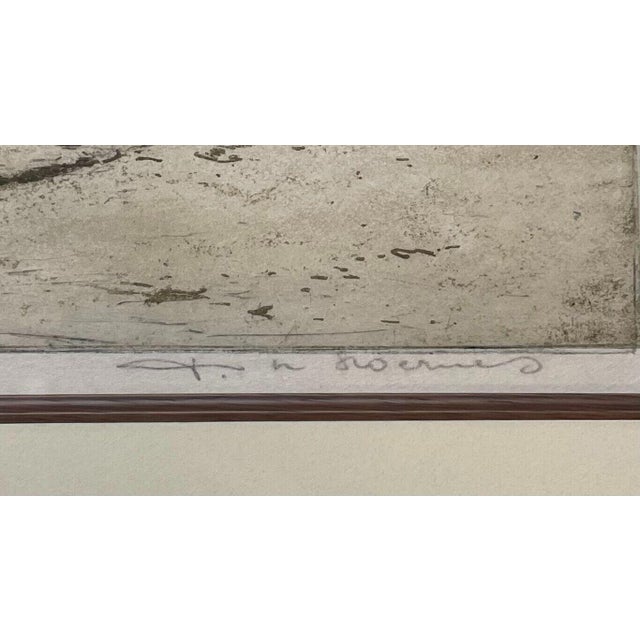 Paper Original Tanna Kasimir-hoernes 'view of Eiffel Tower' Paris Aquatint Etching For Sale - Image 7 of 12