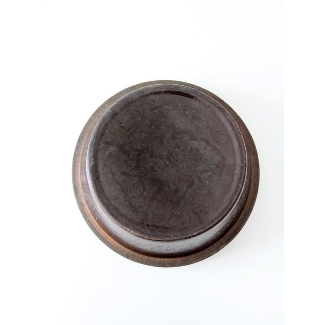Antique American Stoneware Mixing Bowl With Brown Glaze For Sale - Image 14 of 14
